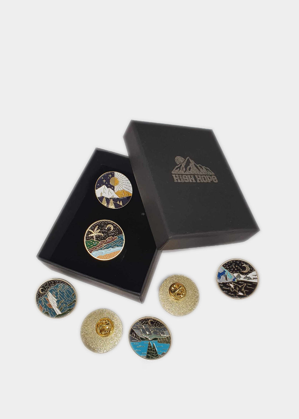 Night Sky Enamel Pins (7 Pack)