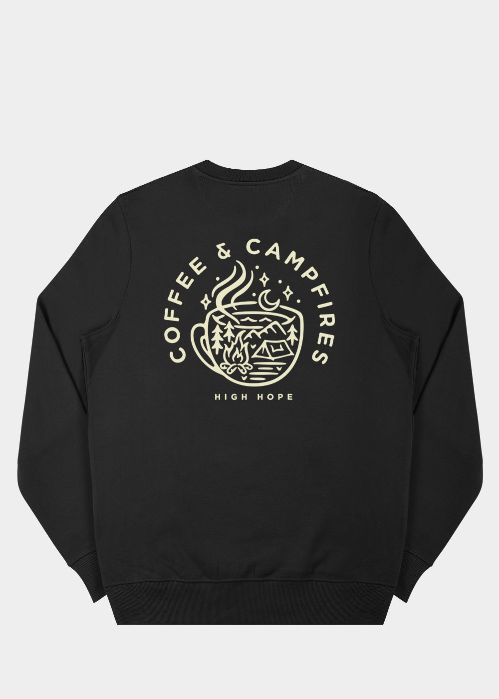Coffee & Campfires Sweatshirt / Back Print