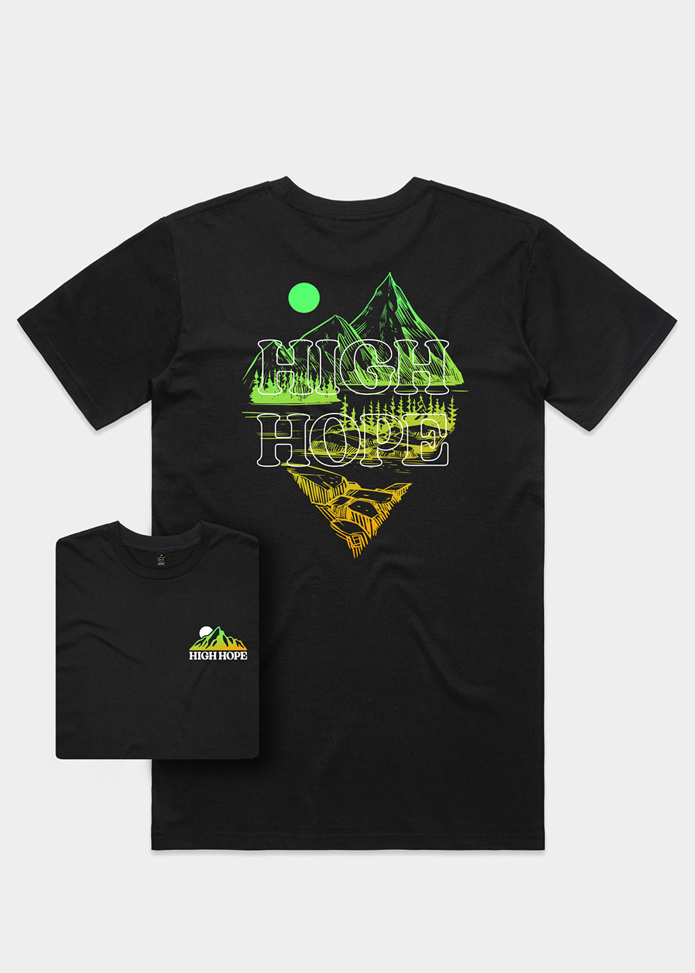 Gradient Peak T-shirt / Back Print
