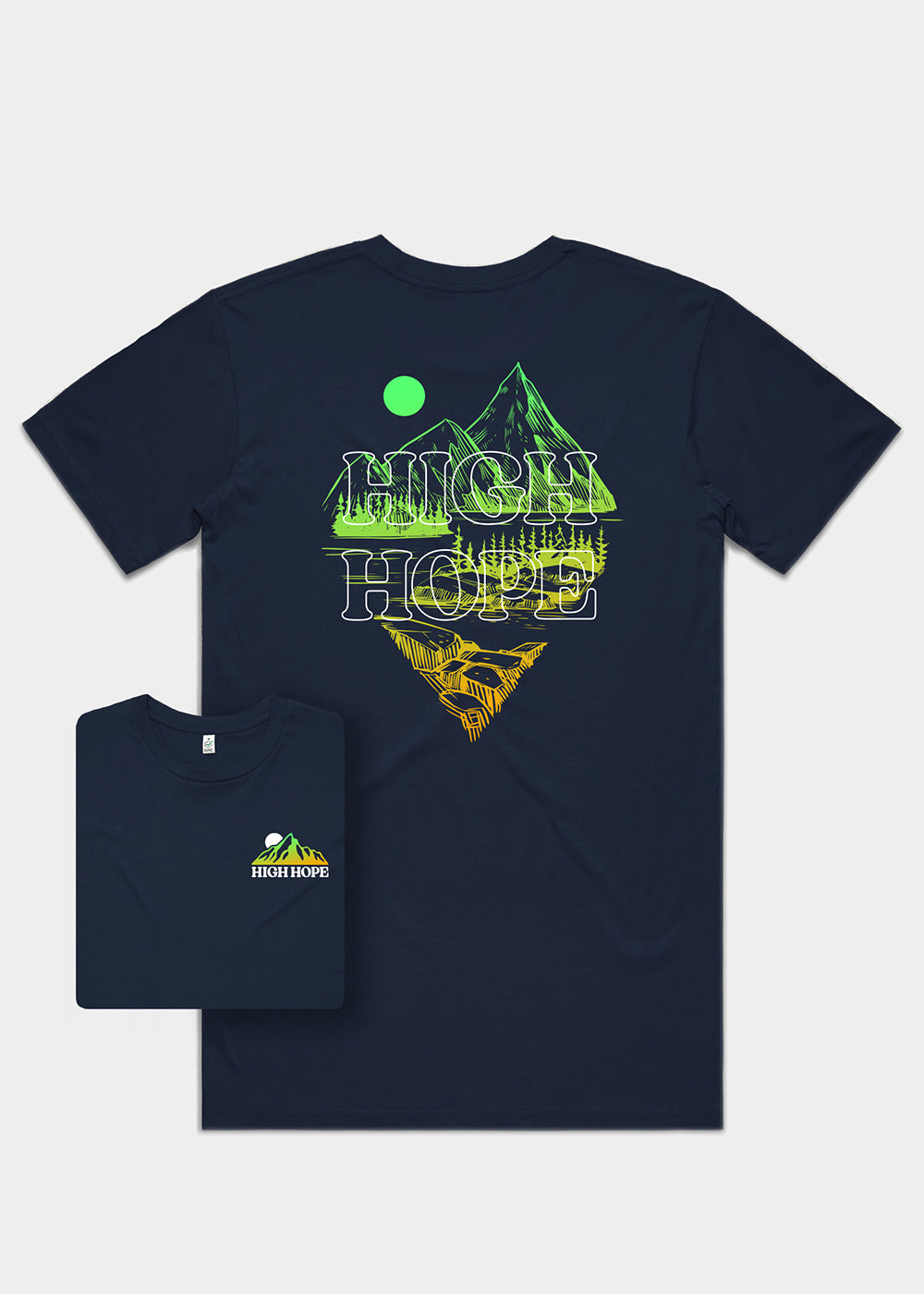 Gradient Peak T-shirt / Back Print