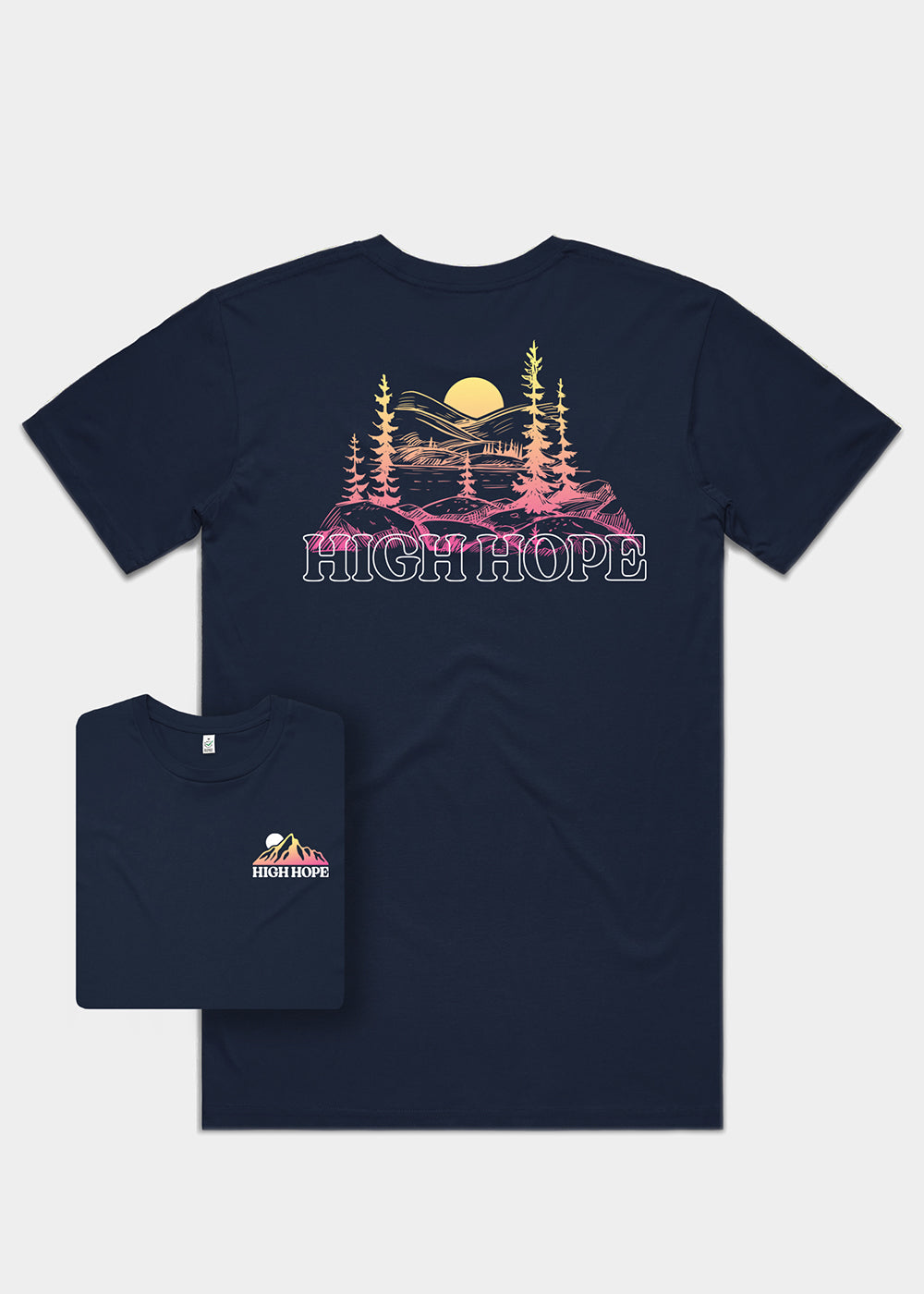 Gradient Sunrise T-shirt / Back Print