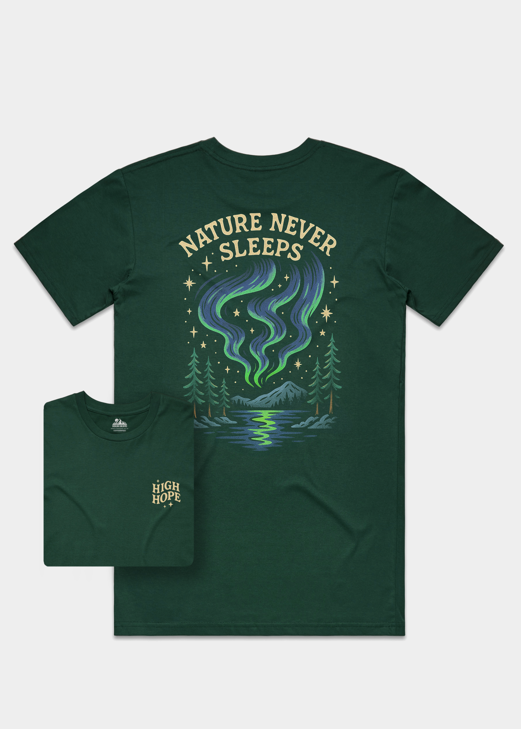 Nature Never Sleeps T-shirt / Back Print