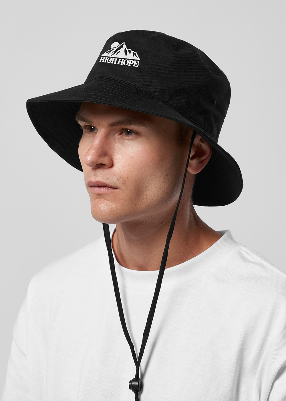 Logo Wide Brim Bucket Hat