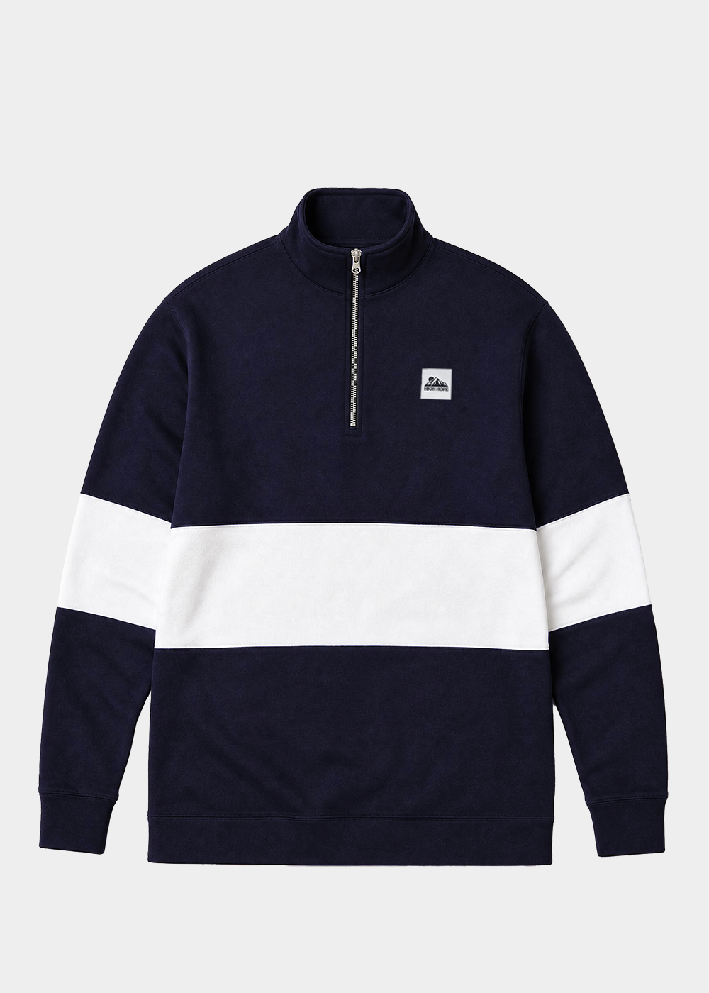 Lightweight Panelled 1/4 Zip Sweatshirt
