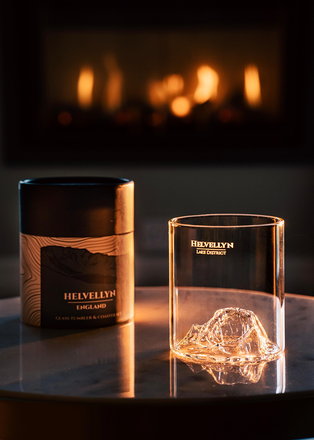 Helvellyn Glass Tumbler & Coaster Set