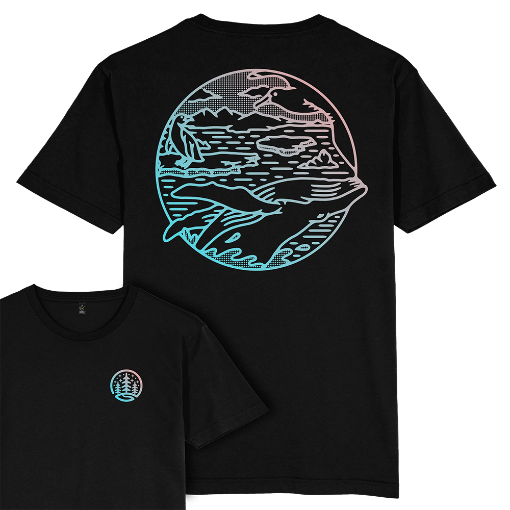 Antarctica Scene T-shirt / Back Print