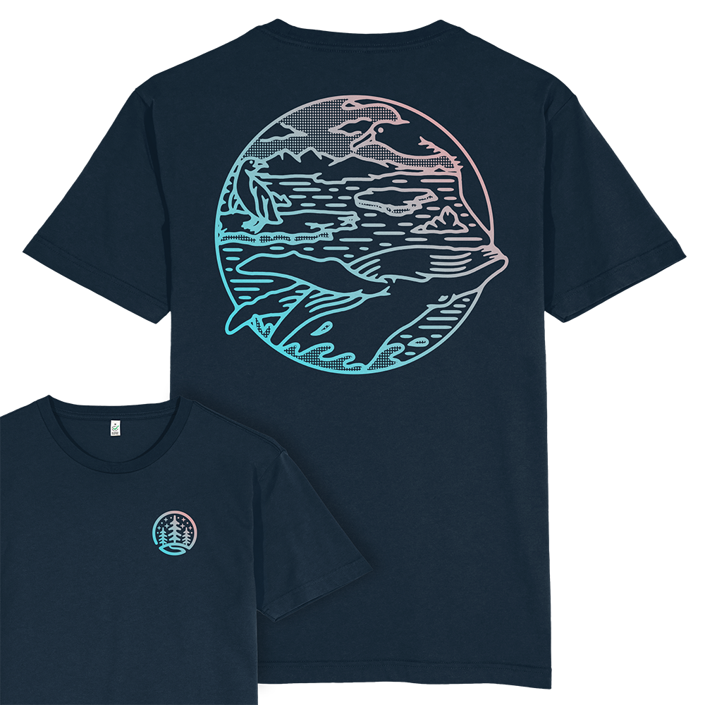 Antarctica Scene T-shirt / Back Print