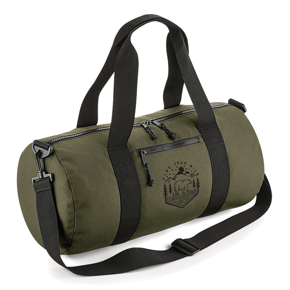 Recycled Find Your Wild Barrel Bag