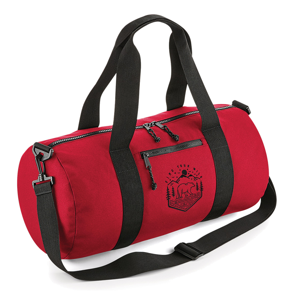 Recycled Find Your Wild Barrel Bag