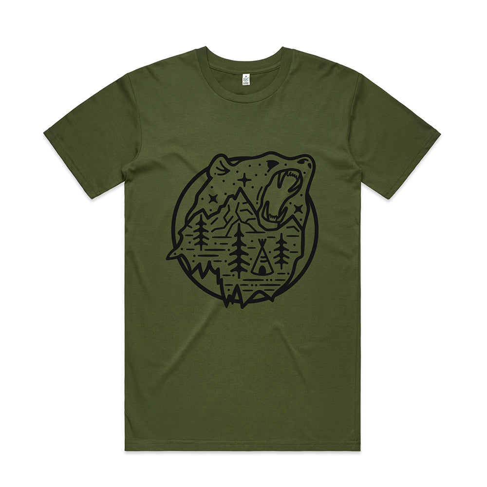 Bear Scene T-shirt / Front Print