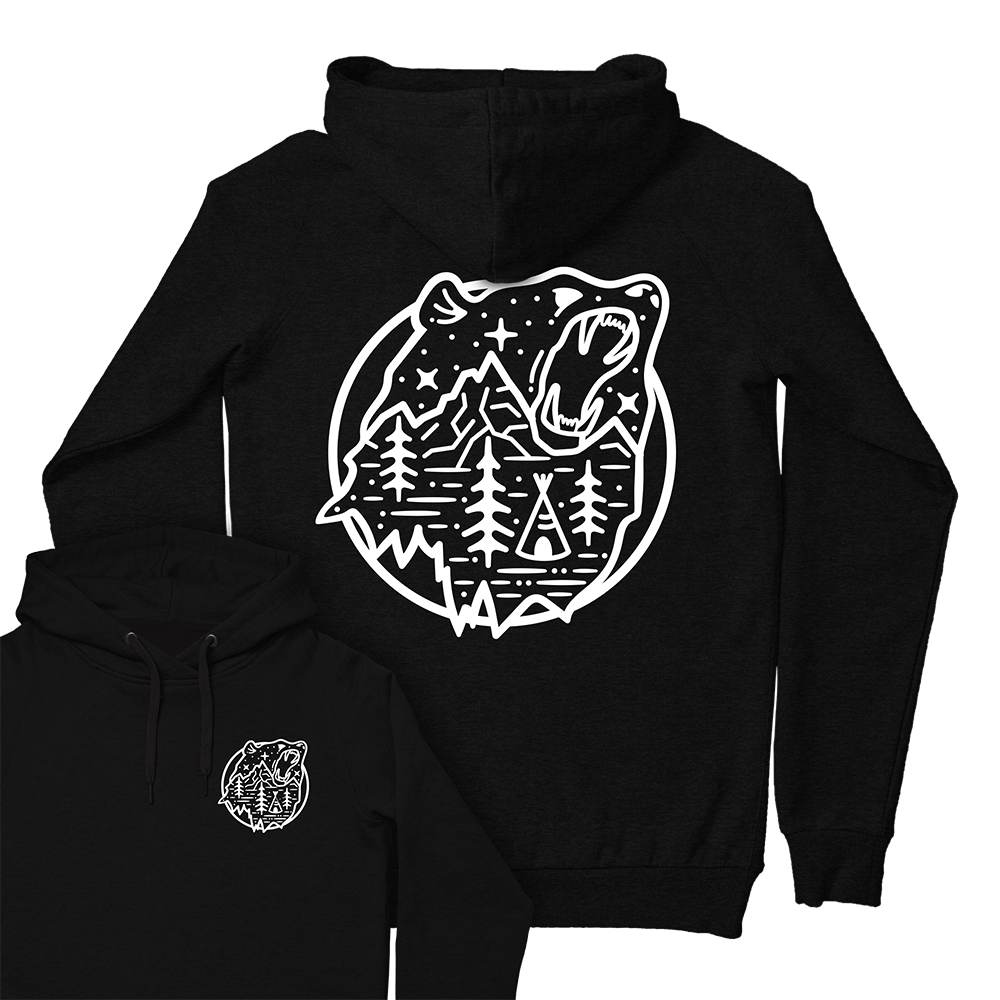 Bear Scene Hoodie / Back Print