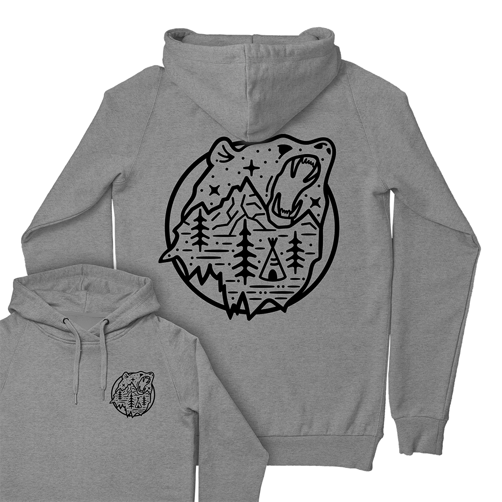 Bear Scene Hoodie / Back Print