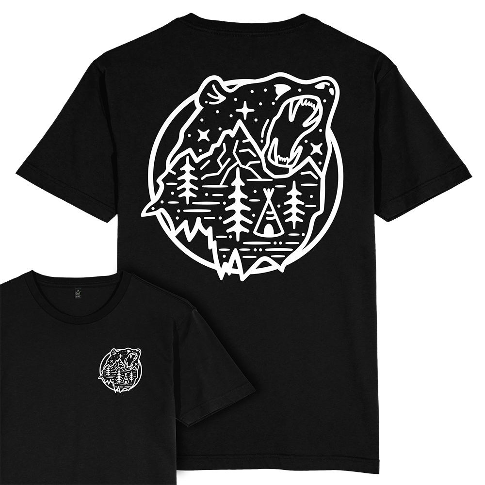 Bear Scene T-shirt / Back Print