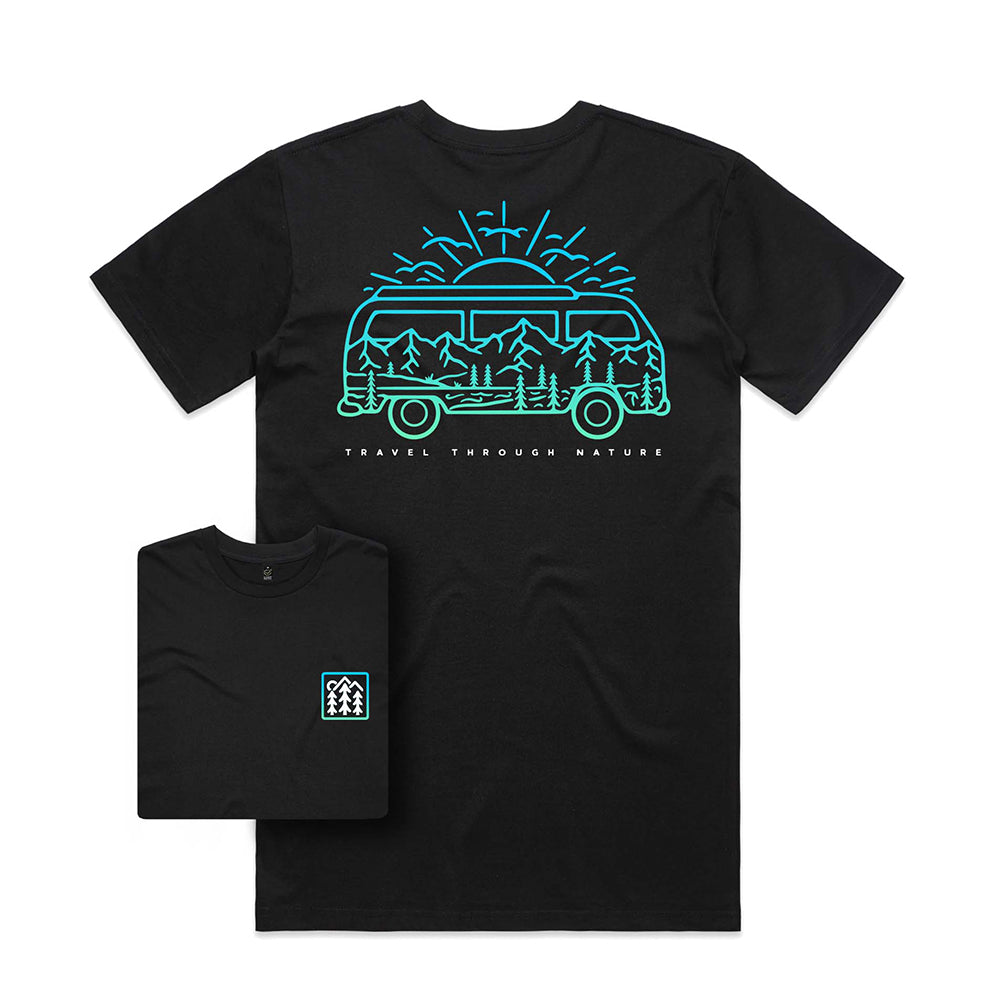Campervan & Mountains T-shirt / Back Print
