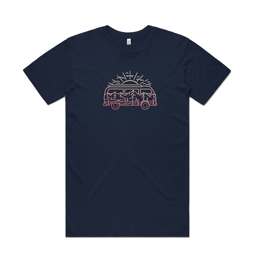 Campervan & Mountains T-shirt / Front Print
