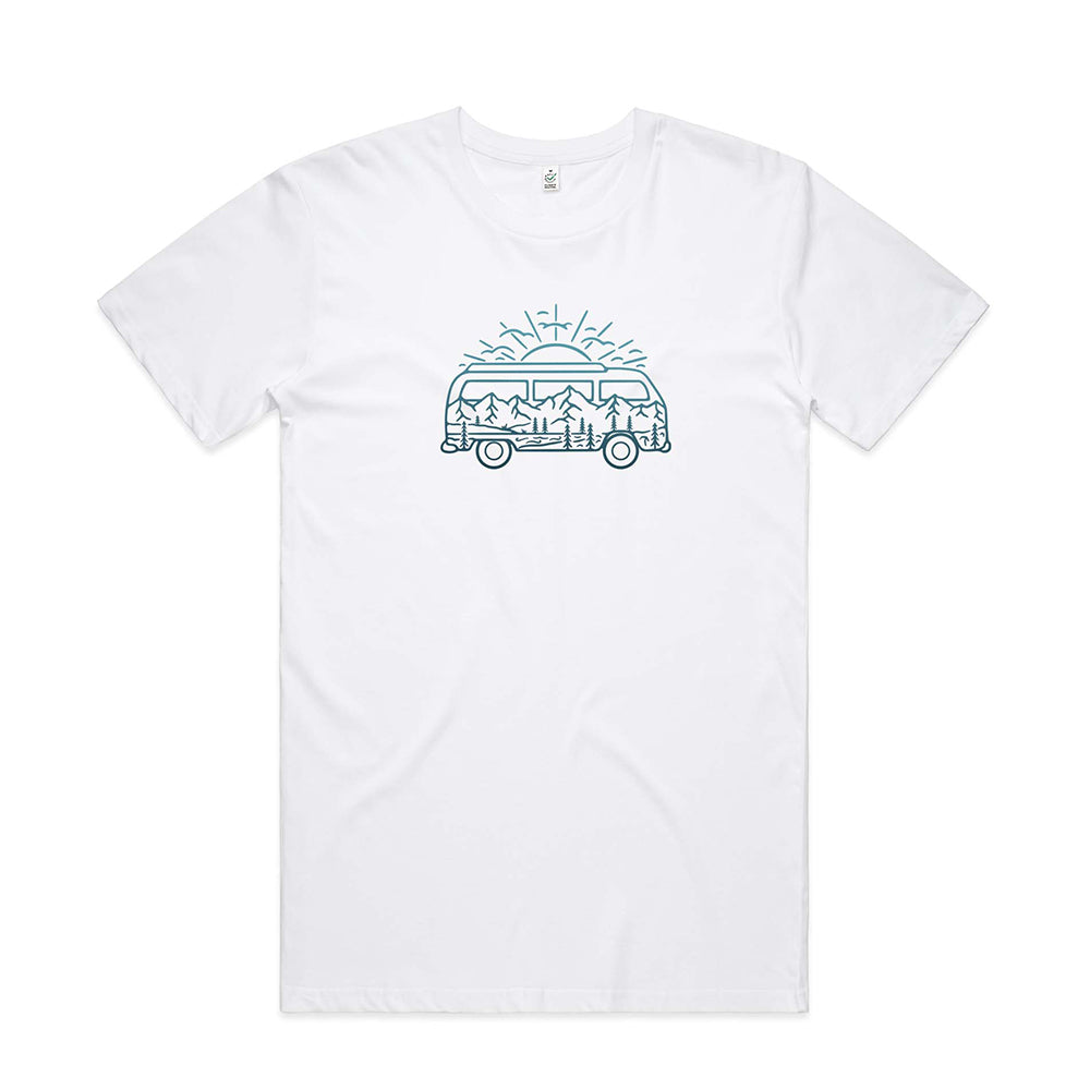 Campervan & Mountains T-shirt / Front Print