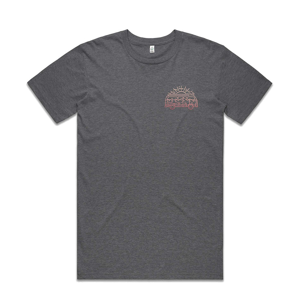 Campervan & Mountains T-shirt / Pocket Print