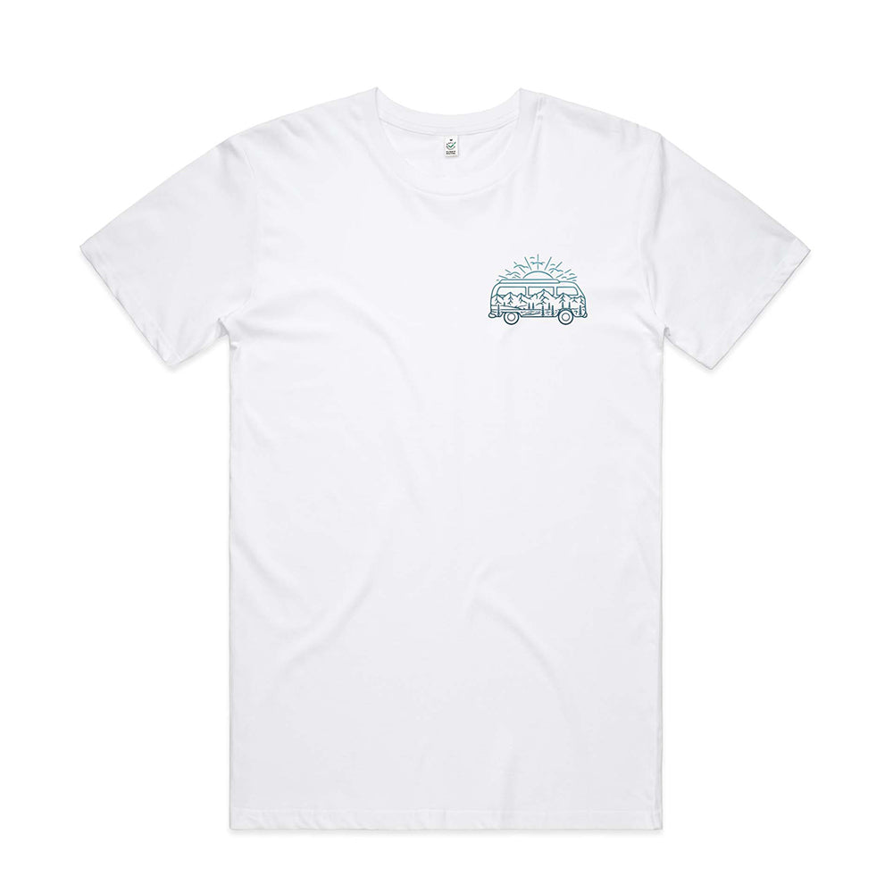 Campervan & Mountains T-shirt / Pocket Print