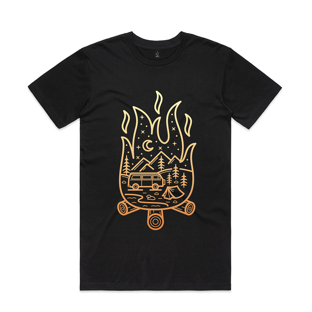 Campfire Scene T-shirt / Front Print