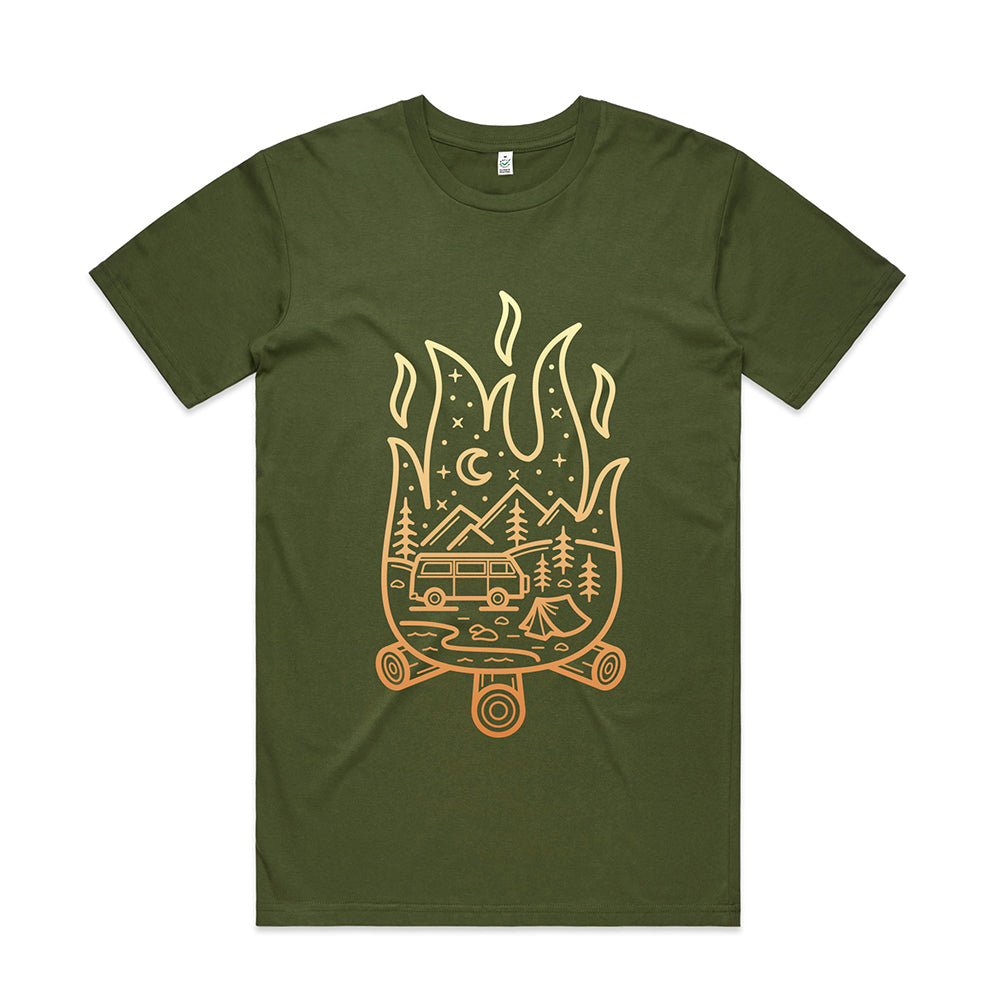 Campfire Scene T-shirt / Front Print