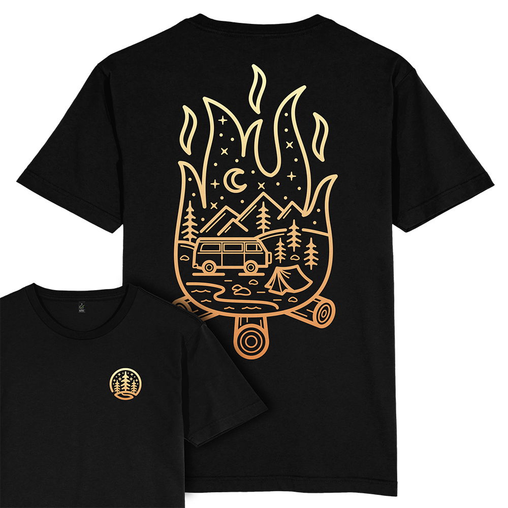 Campfire Scene T-shirt / Back Print