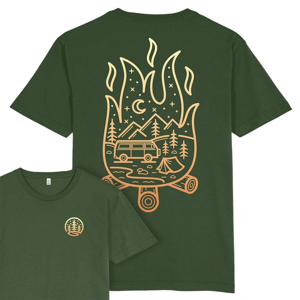 Campfire Scene T-shirt / Back Print