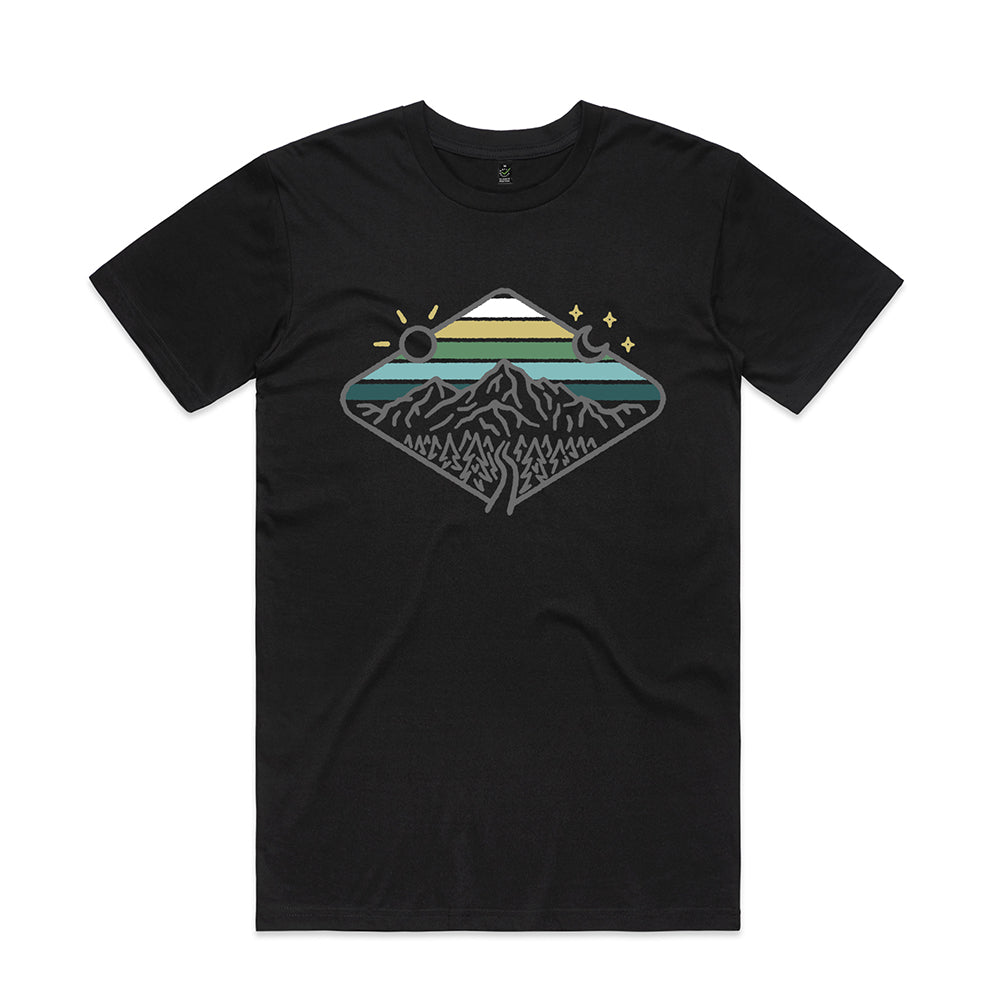 Day & Night Mountains T-shirt / Front Print