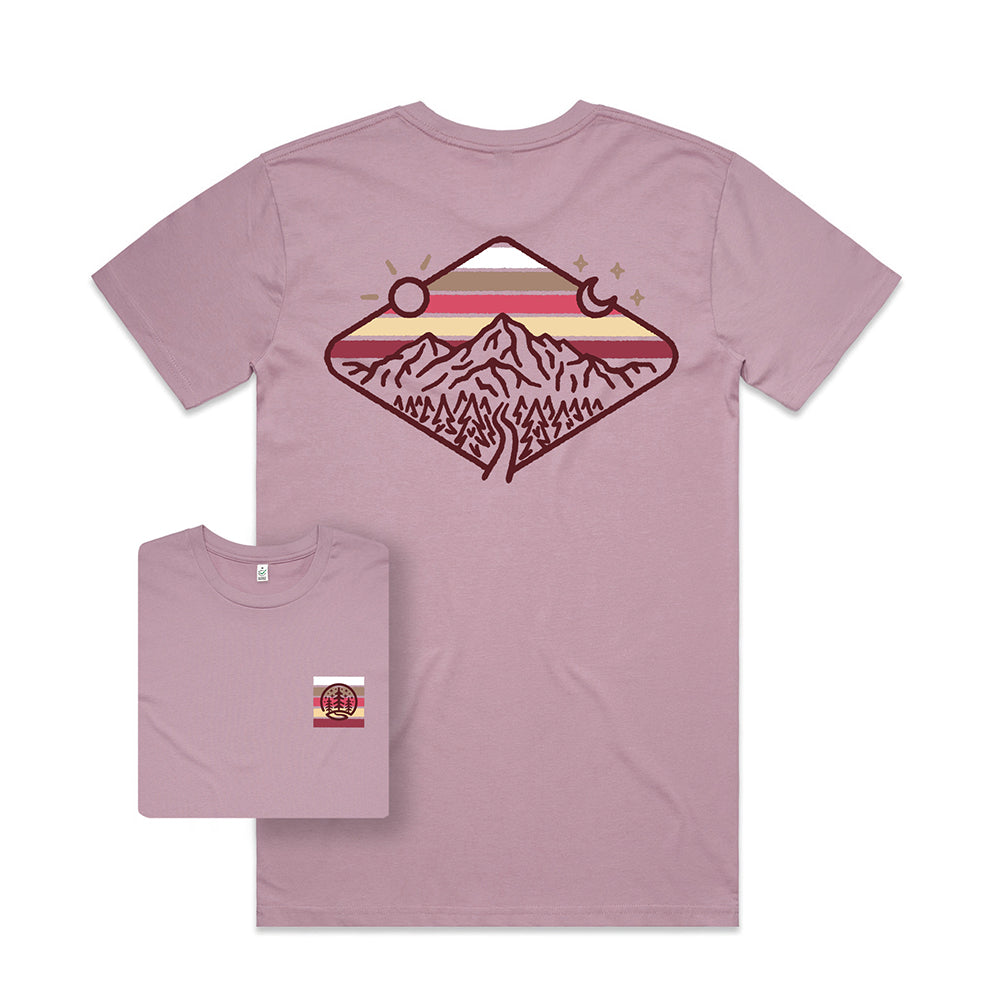 Day & Night Mountains T-shirt / Back Print