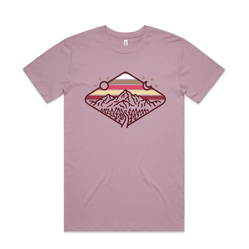 Day & Night Mountains T-shirt / Front Print