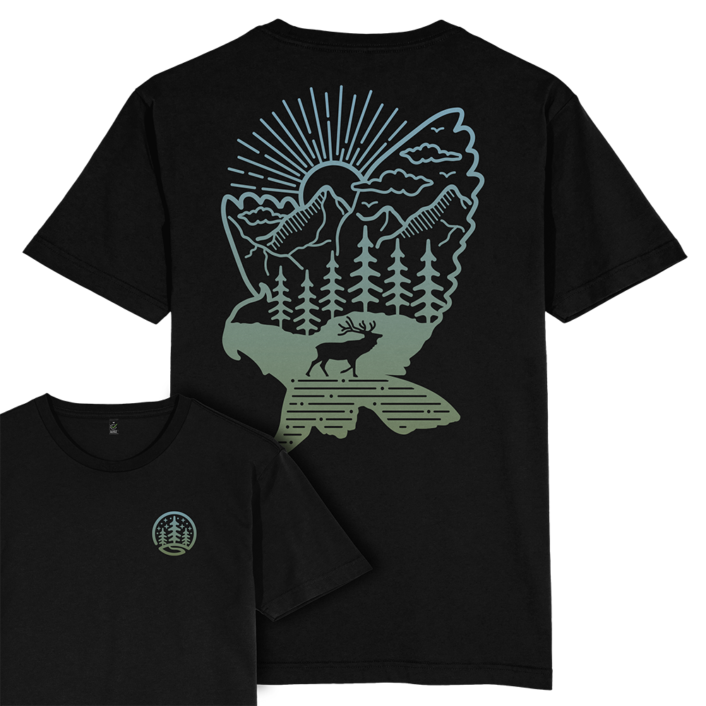 Deer & Owl T-shirt / Back Print