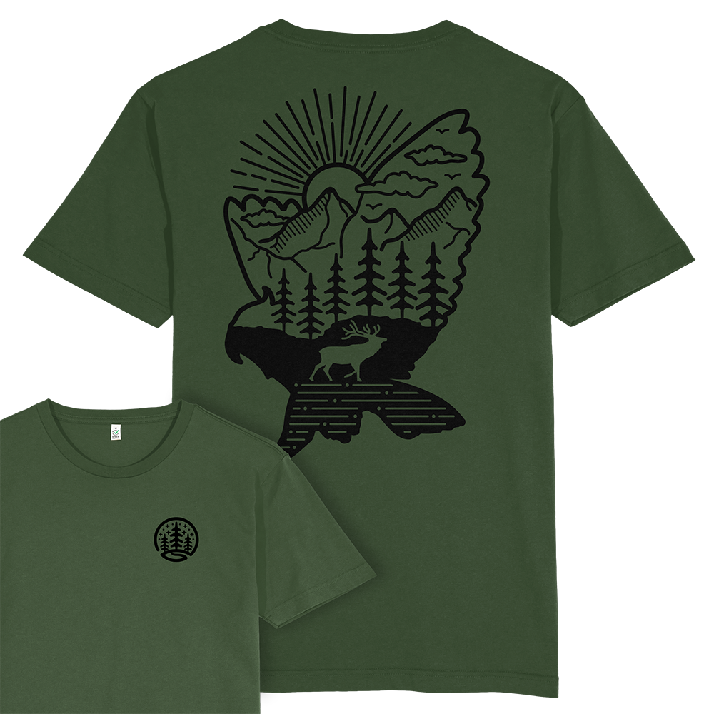 Deer & Owl T-shirt / Back Print