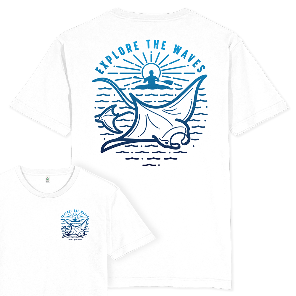 Explore the Waves T-shirt / Back Print