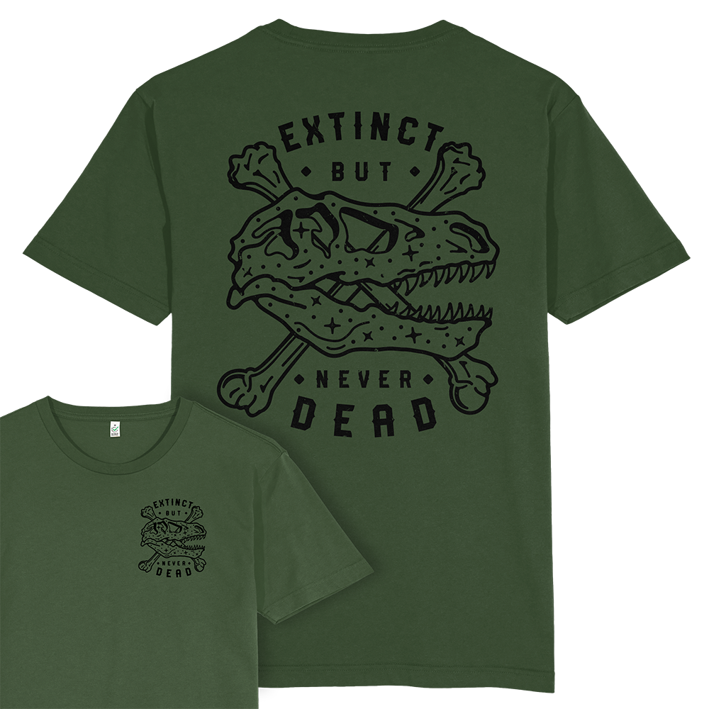 Extinct But Never Dead T-shirt / Back Print