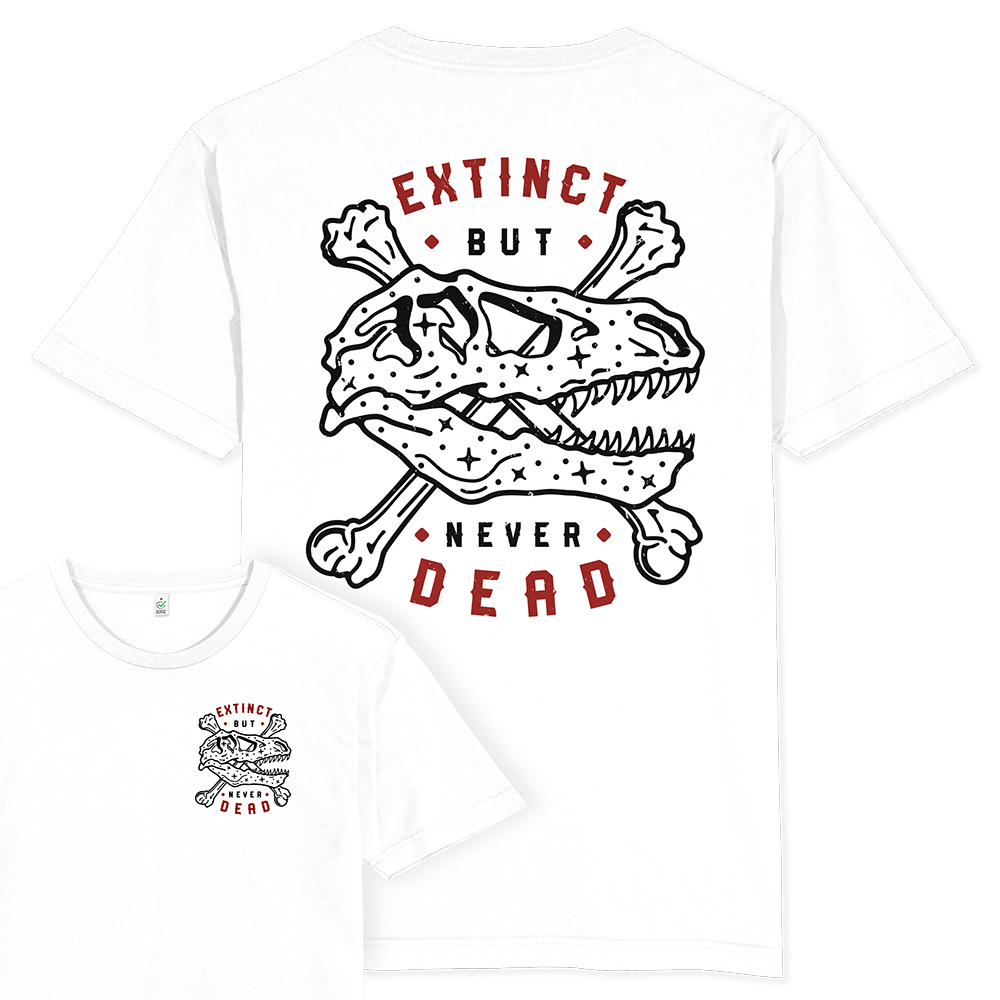 Extinct But Never Dead T-shirt / Back Print