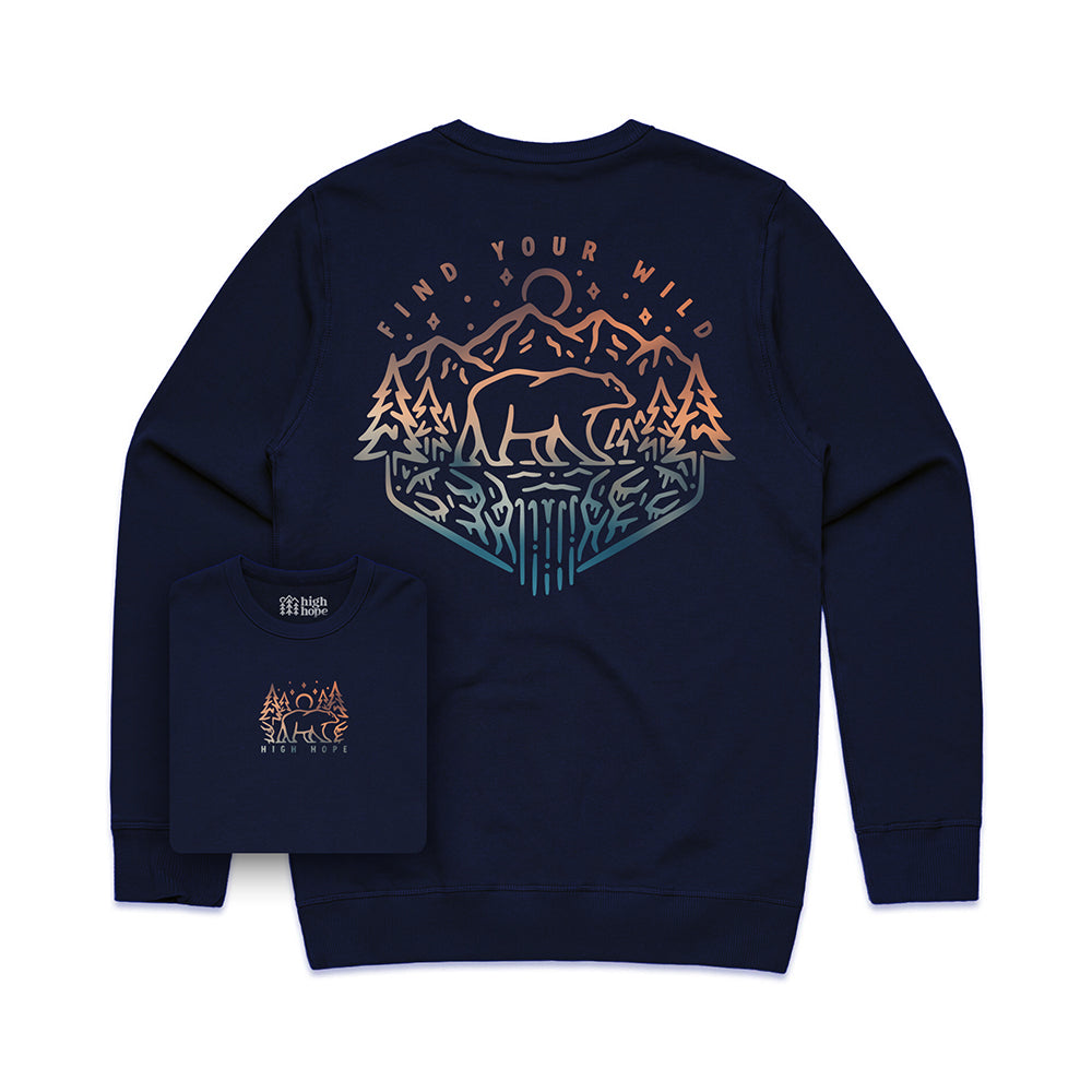 Find Your Wild Sweatshirt / Back Print