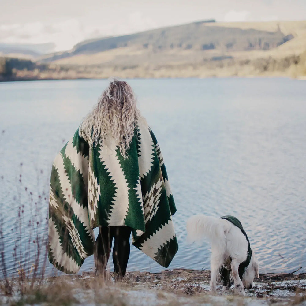 Tsachila Blanket - Forest Green