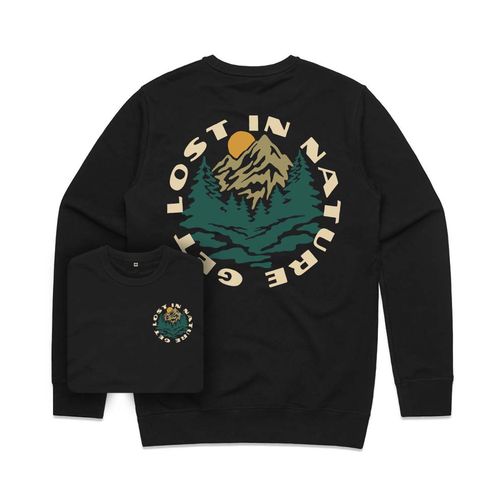 Get Lost in Nature Sweatshirt / Back Print