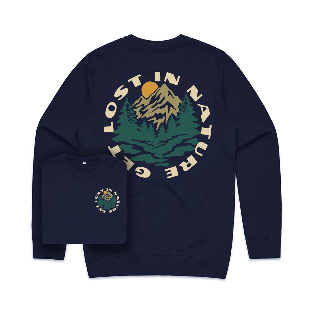 Get Lost in Nature Sweatshirt / Back Print