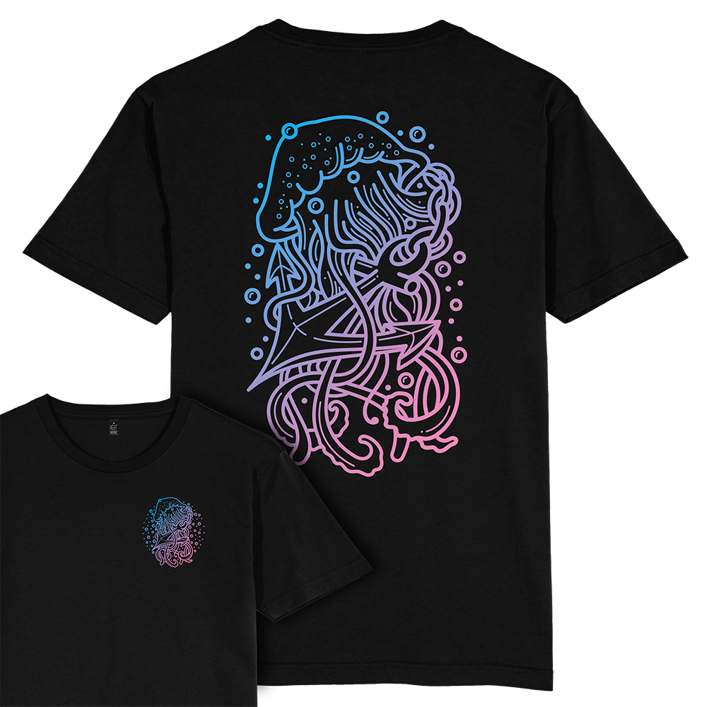 Jellyfish Anchor T-shirt / Back Print