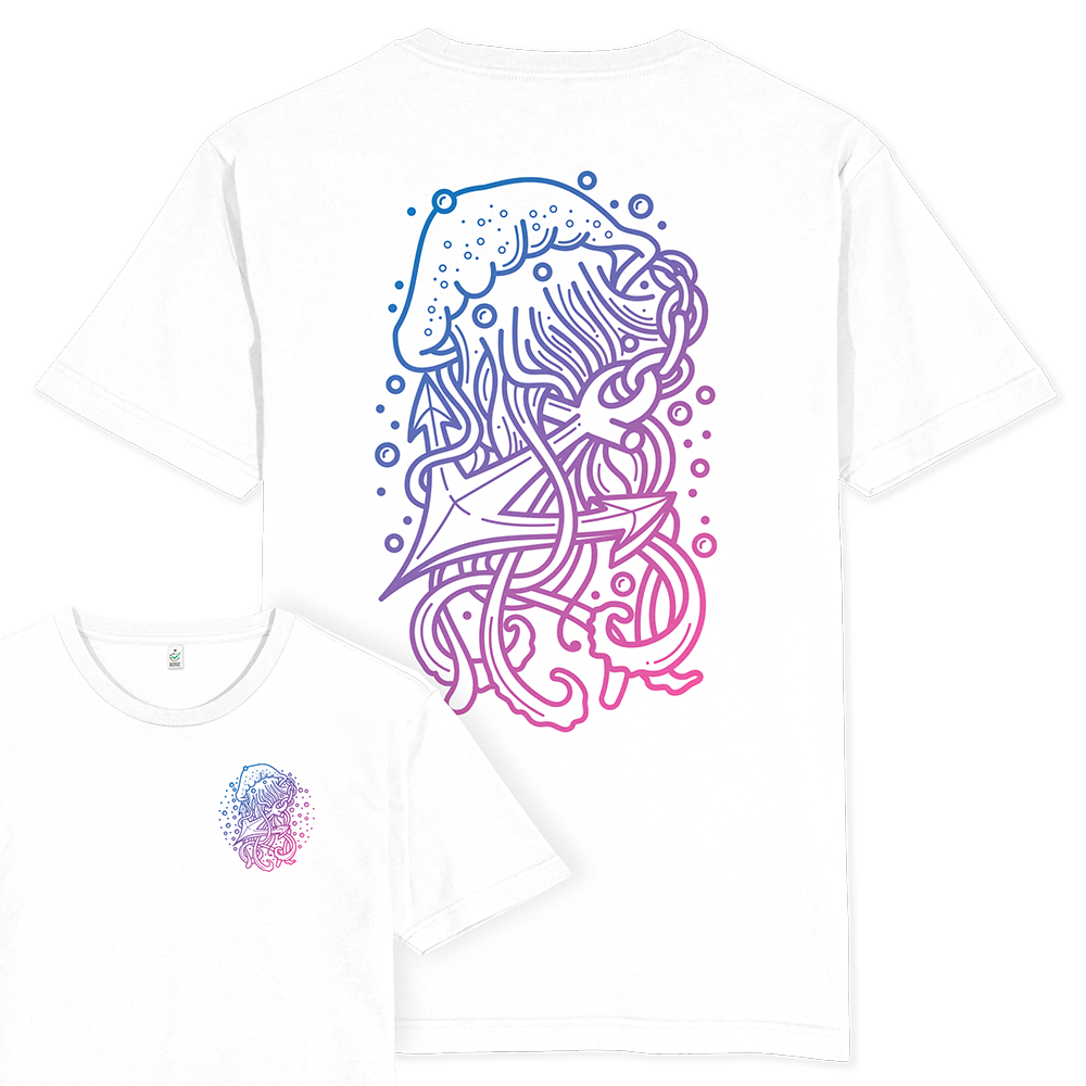 Jellyfish Anchor T-shirt / Back Print