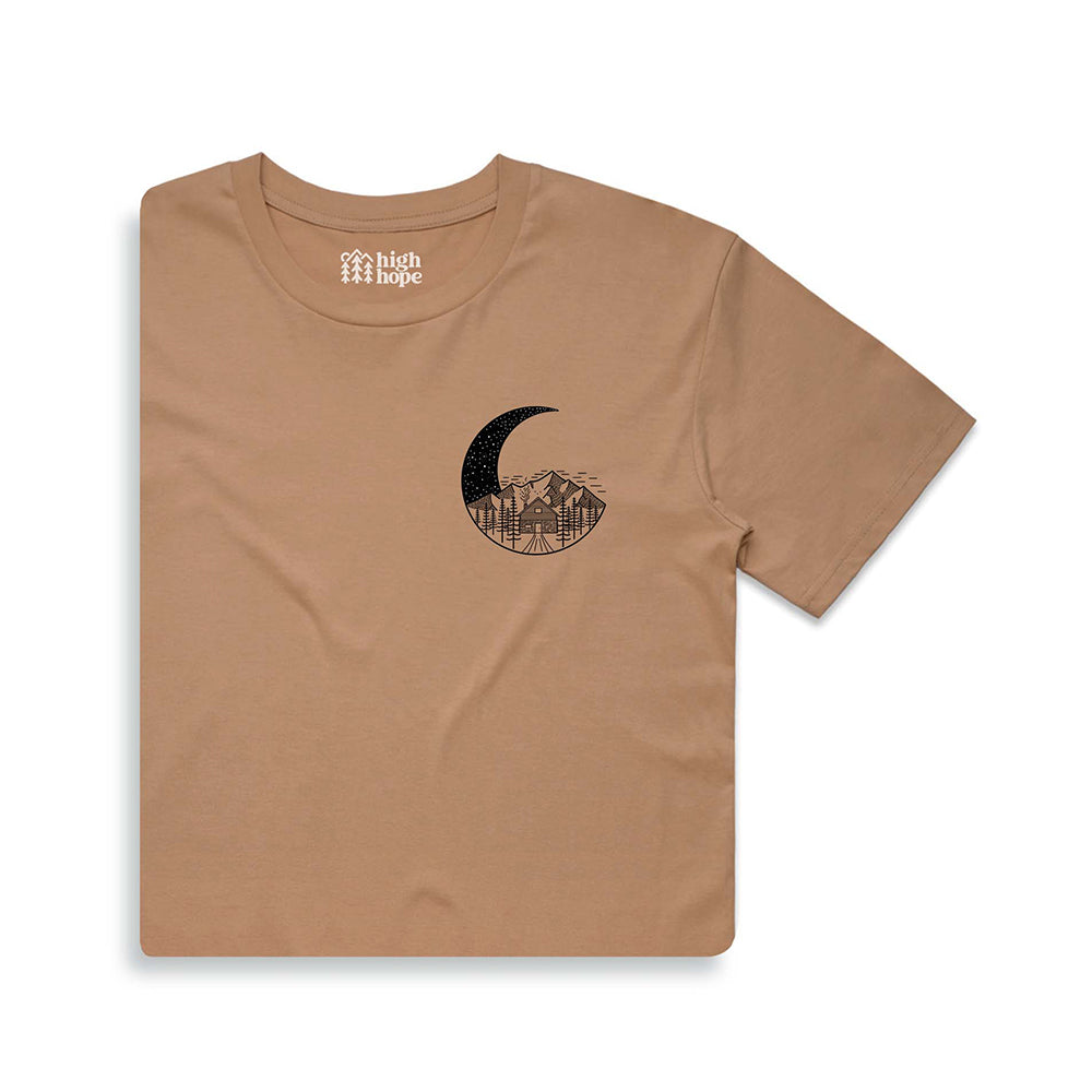 Moon Scene T-shirt / Pocket Print