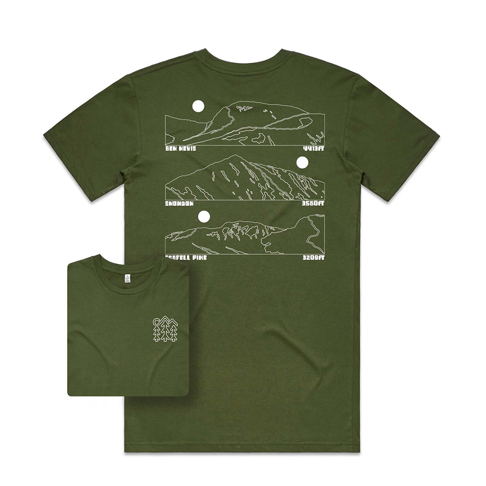 Three Peaks T-shirt / Back Print