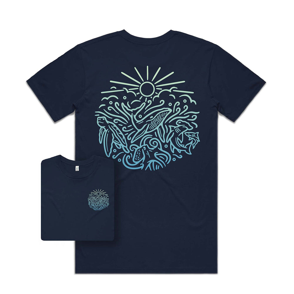 Ocean Inspired T-shirt / Back Print