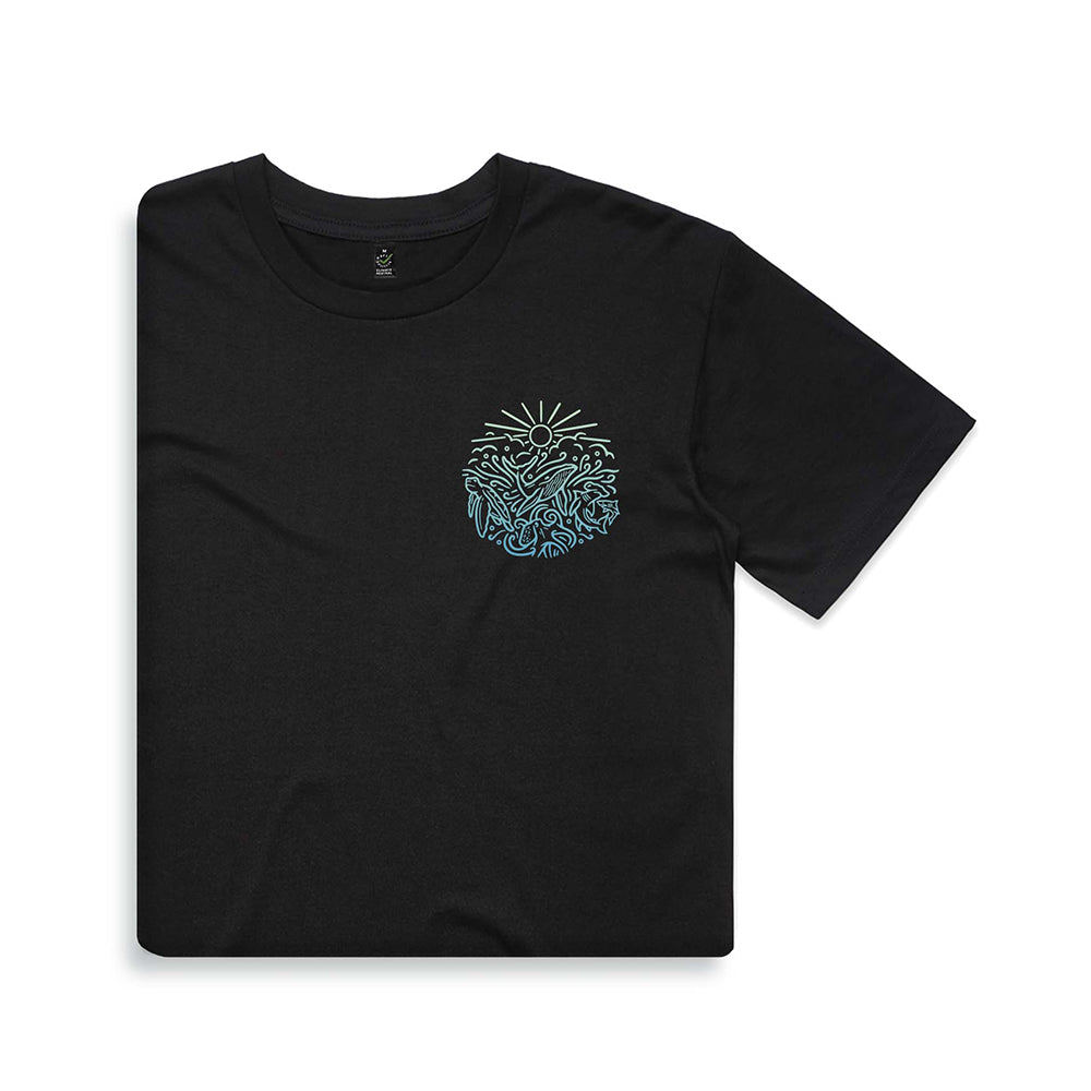Ocean Inspired T-shirt / Pocket Print
