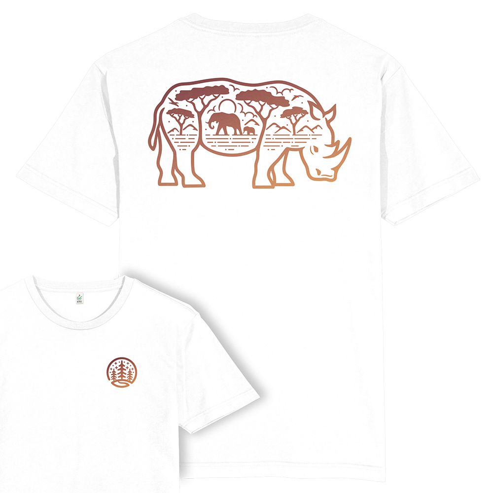 Rhino Scene T-shirt / Back Print