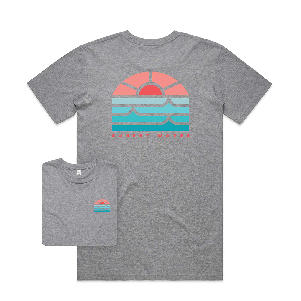 Sunset Waves T-shirt / Back Print