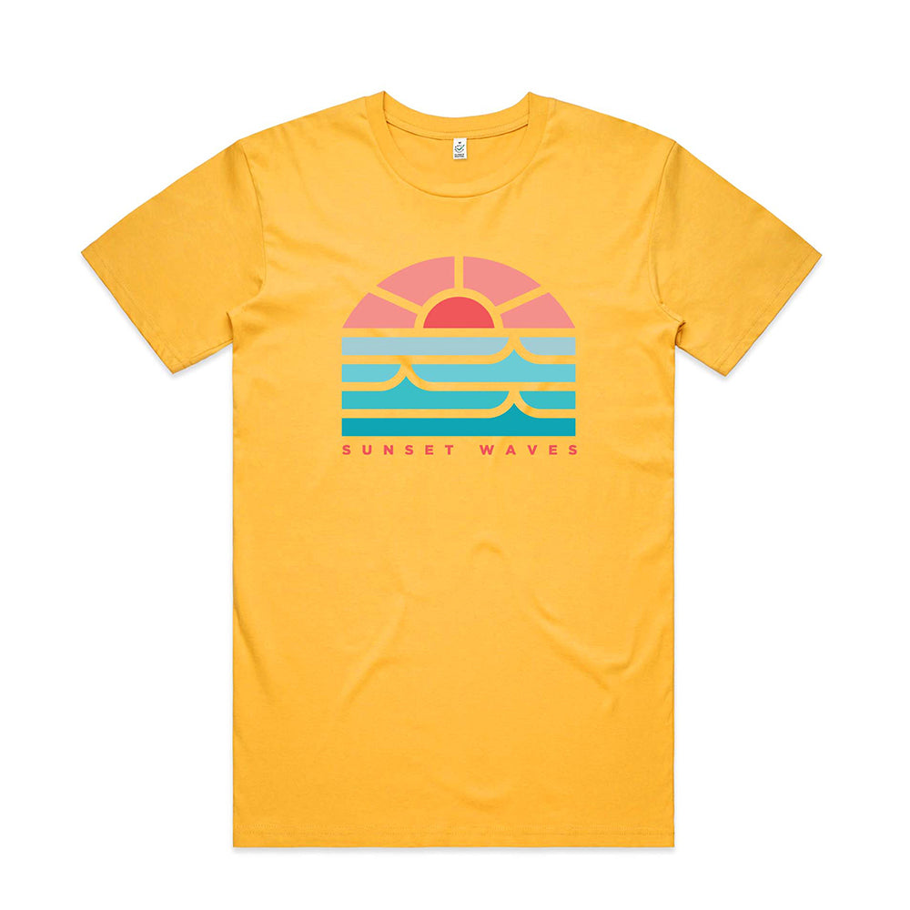 Sunset Waves T-shirt / Front Print