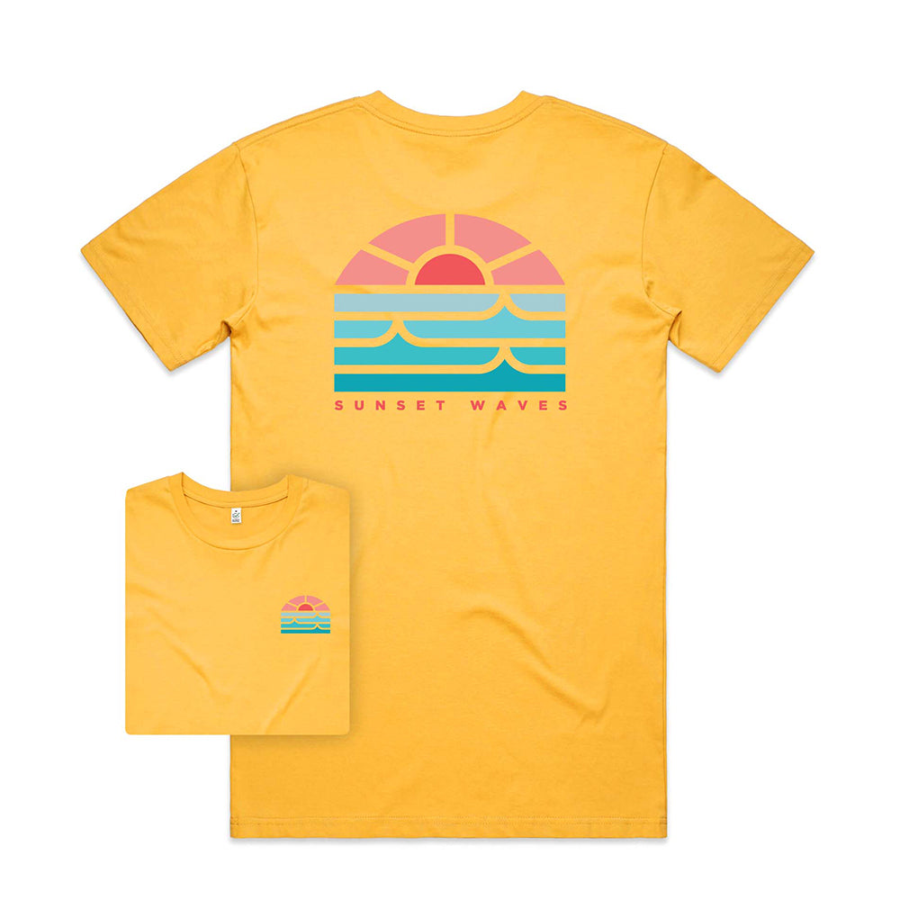 Sunset Waves T-shirt / Back Print