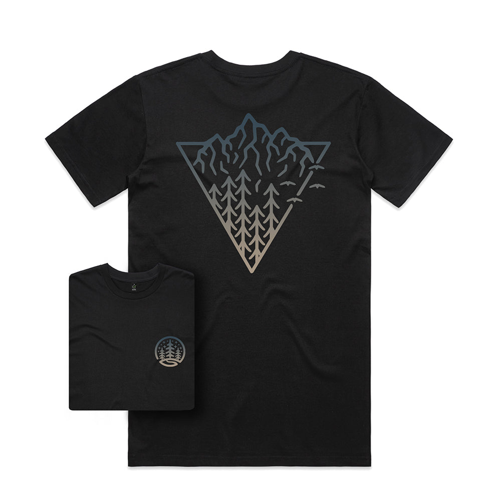Triangle Mountain T-shirt / Back Print