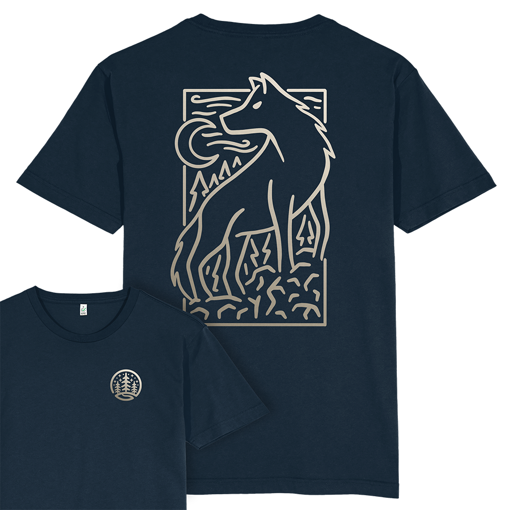 Wolf Scene T-shirt / Back Print